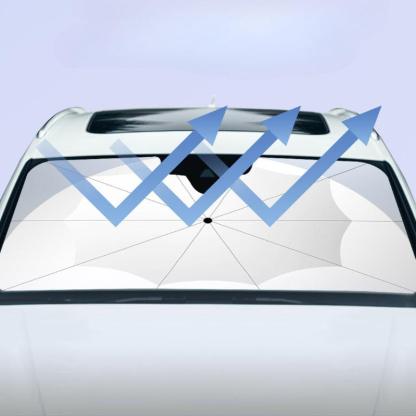 New 360° Bendable Handle Car Parasol Car Front Windshield Sun Protection Heat Shield Universal Car Parasol-Greetlamp