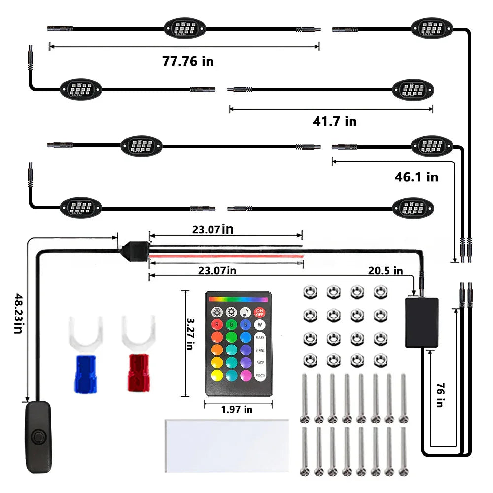 RGB Chassis Light APP Control Ambient Light LED Car Neon Light-Greetlamp