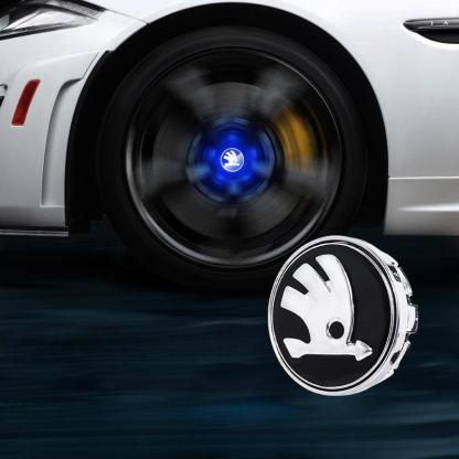 Suitable For Škoda Magnetic Suspension Hub Caps & LED Suspension Luminous Wheel Hub Lights-Greetlamp