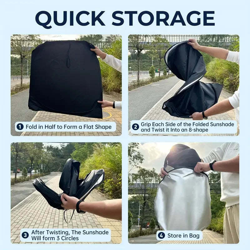 Car Windshield Sunshade - Free Storage Bag-Greetlamp