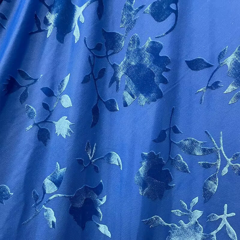 Gorgeous Blue Square Spaghetti Strap Appliques Long Evening Dress,Prom Dress