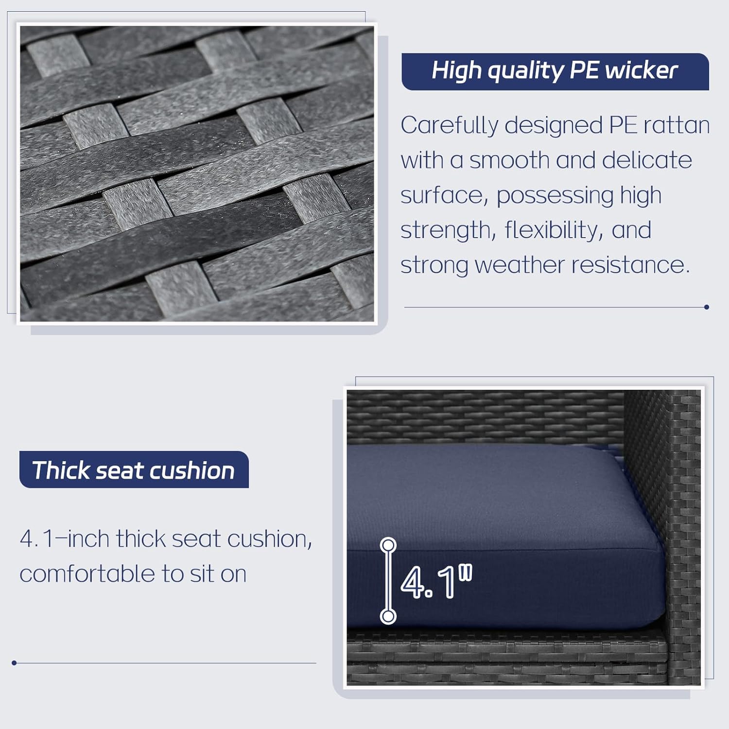 13 Piece High Back Large Outdoor Sectional Sets with Firepit, Extra Wide Deep Seat Patio Sets Modular, All-Weather High Weight Capacity Backyard Sitting Sets