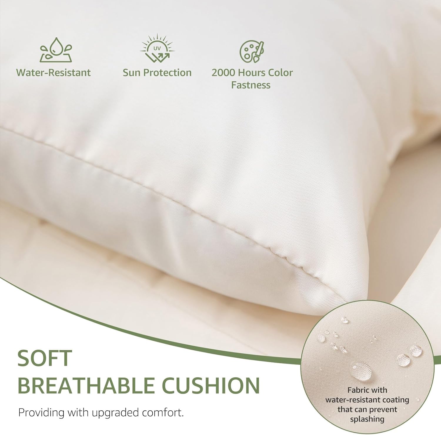 6 Pcs Boho Outdoor Patio Furniture Sets, L Shaped Natural Color Wicker Conversation Sectional Sofa w/Cozy Beige Cushion & Ice Bucket