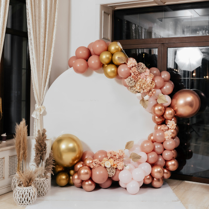 HEQUSigns Adjustable Balloon Arch Party Decoration Kits, Stainless Steel Multicolor Wedding, 9 ft
