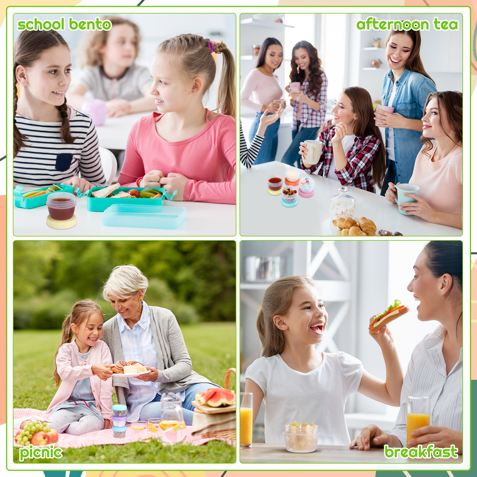 AOWOO 18 Pack 2.7 Oz Salad Dressing Container To Go with Lids, Plastic Reusable Condiment Cups Containers, Dishwasher and Microwave Safe Tiny Sauce Containers