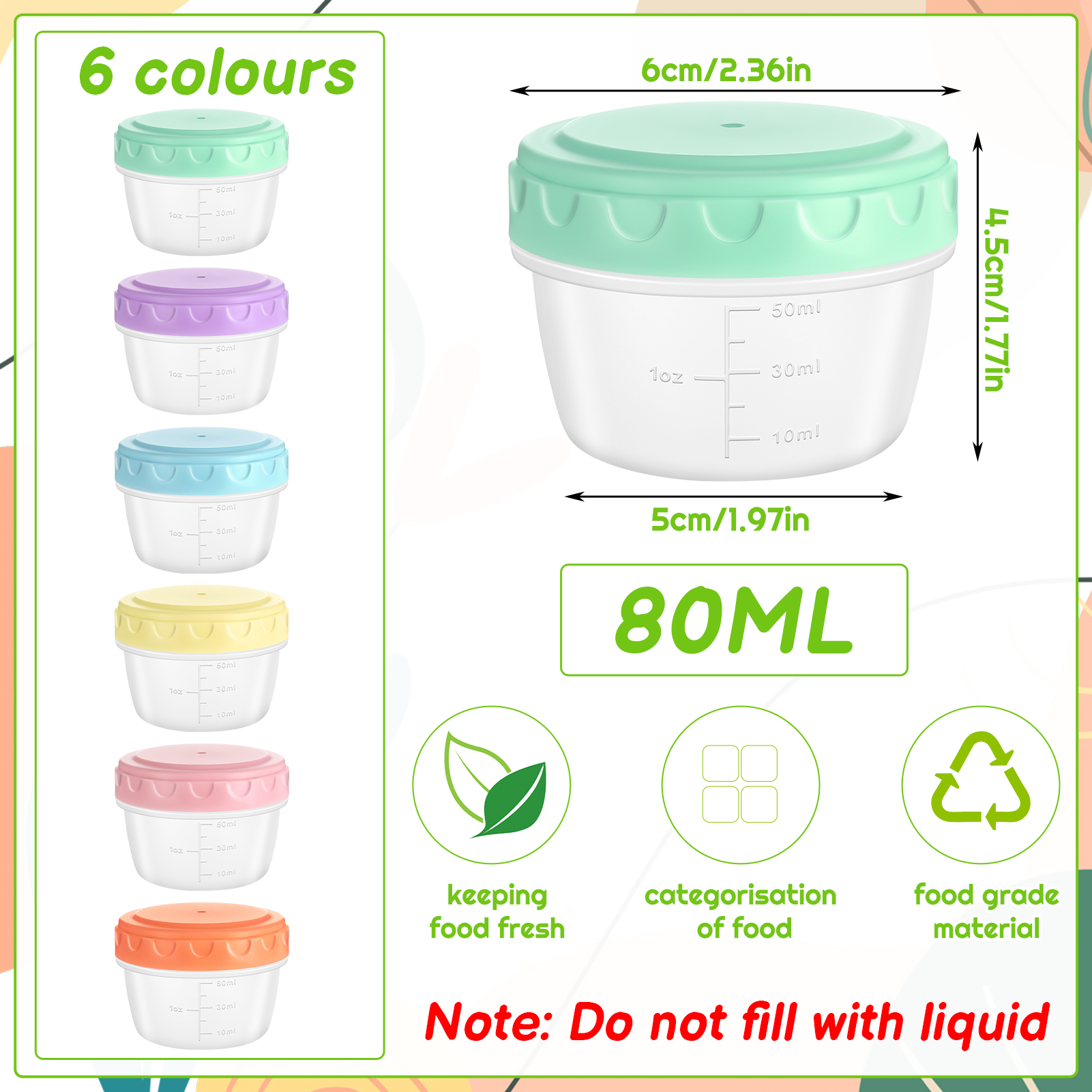 AOWOO 18 Pack 2.7 Oz Salad Dressing Container To Go with Lids, Plastic Reusable Condiment Cups Containers, Dishwasher and Microwave Safe Tiny Sauce Containers
