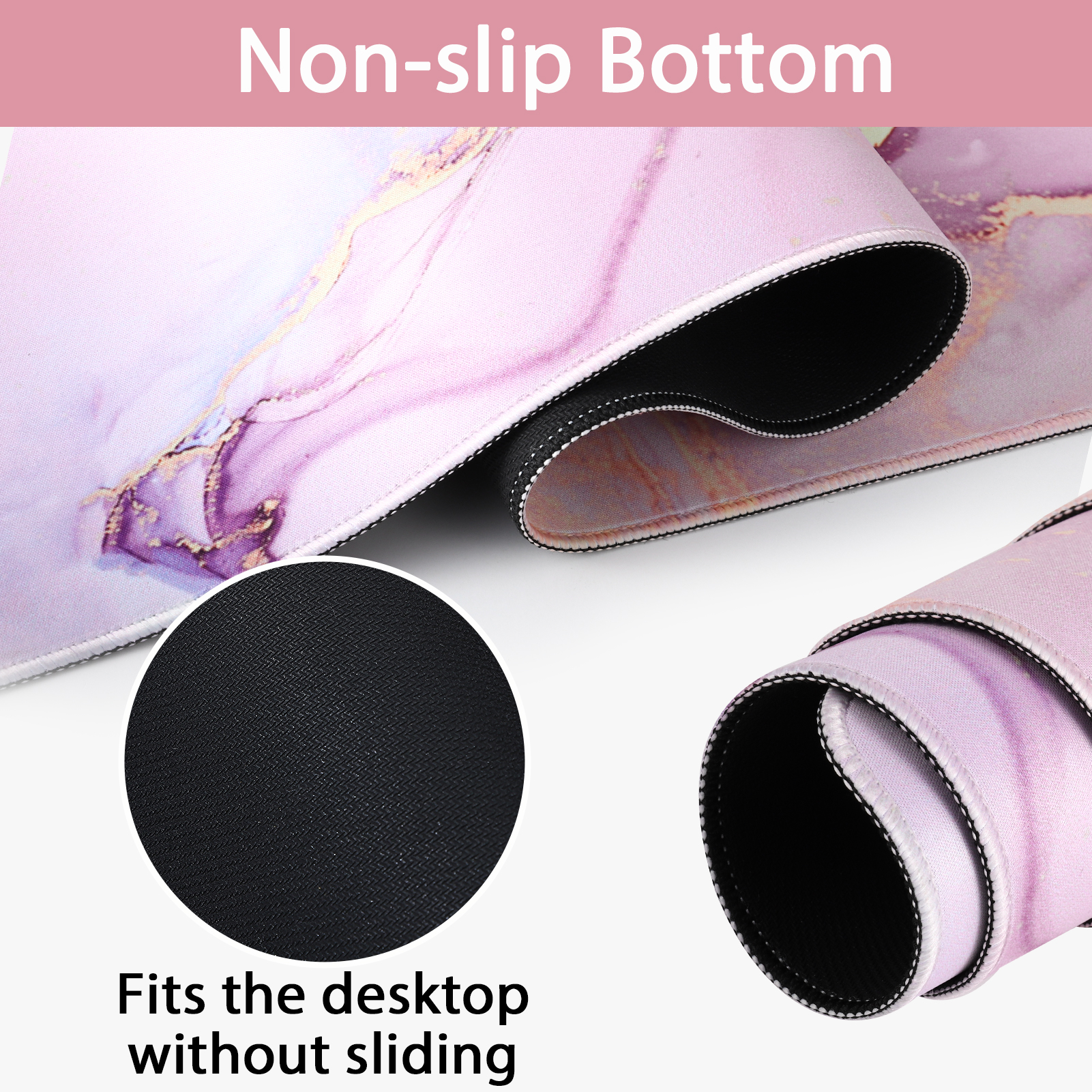 sixwipe XXL Gaming Mouse Pad, 35.4" x 15.7" Non-Slip Desk Mat, 3mm Thick Stitched Edge Rubber Base, Large Computer Keyboard Pad for Work, Game, Office & Home