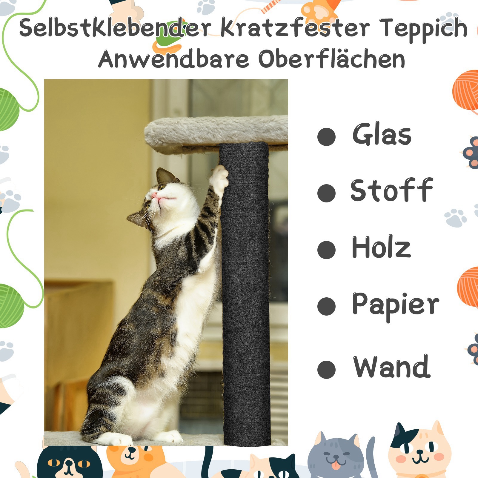 LUIISIS Cat Scratch Furniture Protector, 15.75" x 78.74" Couch Protector from Cat Claws, DIY Cat Couch Protector from Cat Claws for Leather,Wood,Textile Fabrics