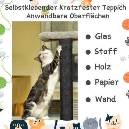 LUIISIS Cat Scratch Furniture Protector, 15.75" x 78.74" Couch Protector from Cat Claws, DIY Cat Couch Protector from Cat Claws for Leather,Wood,Textile Fabrics