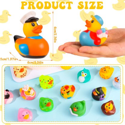 sixwipe 50 Pack Rubber Ducks Bath Toy for Kids, Assortment Duckies for Jeep, Jeep Ducking Pool Floater Ducky, Kids Bath Pool Toys Birthday Gifts Party Favors
