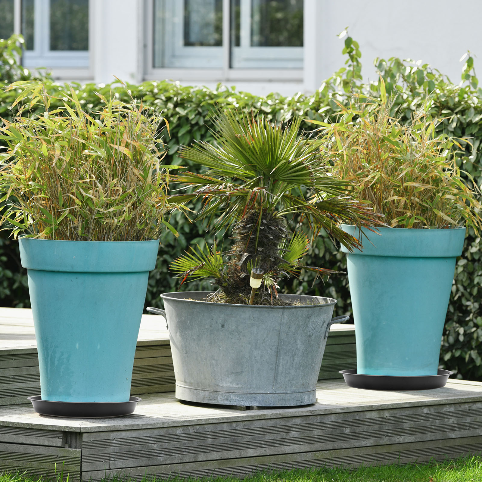 Bocaoying 10 Pack Plant Saucer Tray,12" Durable Thicker Plastic Plant Pot Trays,Flower Plant Pot Saucer,Heavy Duty Plastic Plant Saucers for Indoor Outdoor Garden