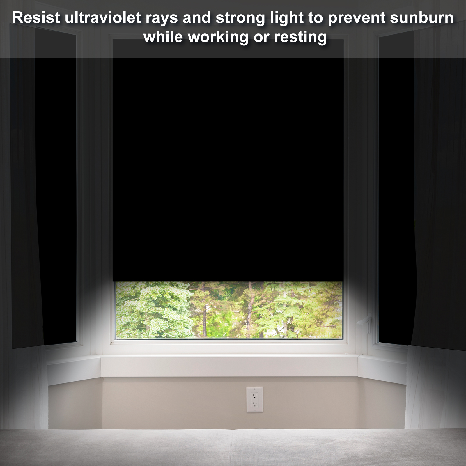 Armscye 78" x 57" Full Blackout Shades for Bedroom, Portable DIY Window Blinds with Stickers and Tabs, Soft Tape, No Drill Window Shades Blackout Blinds for Baby Nursery, Travel, Dorm Room