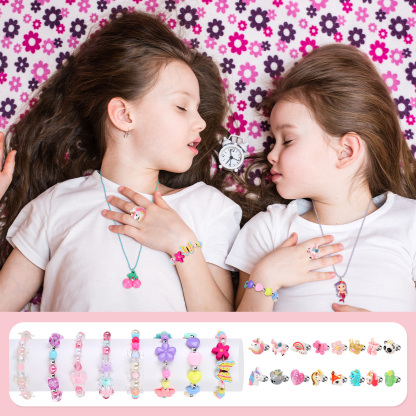 sixwipe 32 Pcs Little Girl Jewelry Set, Kids Jewelry for Toddler Girl Toys 3-8, Girls’ Play Rings Necklaces Bracelets, Princess Jewelry Toy for Toddler Girls Gifts Age 3 4 5 6 7 8