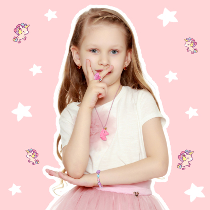 sixwipe 32 Pcs Little Girl Jewelry Set, Kids Jewelry for Toddler Girl Toys 3-8, Girls’ Play Rings Necklaces Bracelets, Princess Jewelry Toy for Toddler Girls Gifts Age 3 4 5 6 7 8