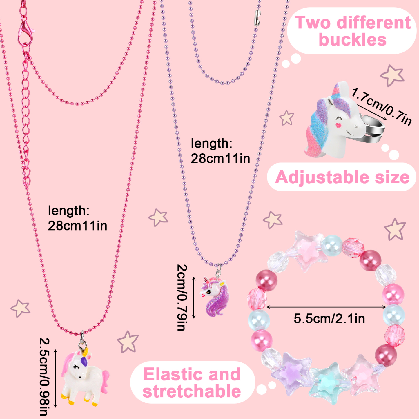 sixwipe 32 Pcs Little Girl Jewelry Set, Kids Jewelry for Toddler Girl Toys 3-8, Girls’ Play Rings Necklaces Bracelets, Princess Jewelry Toy for Toddler Girls Gifts Age 3 4 5 6 7 8