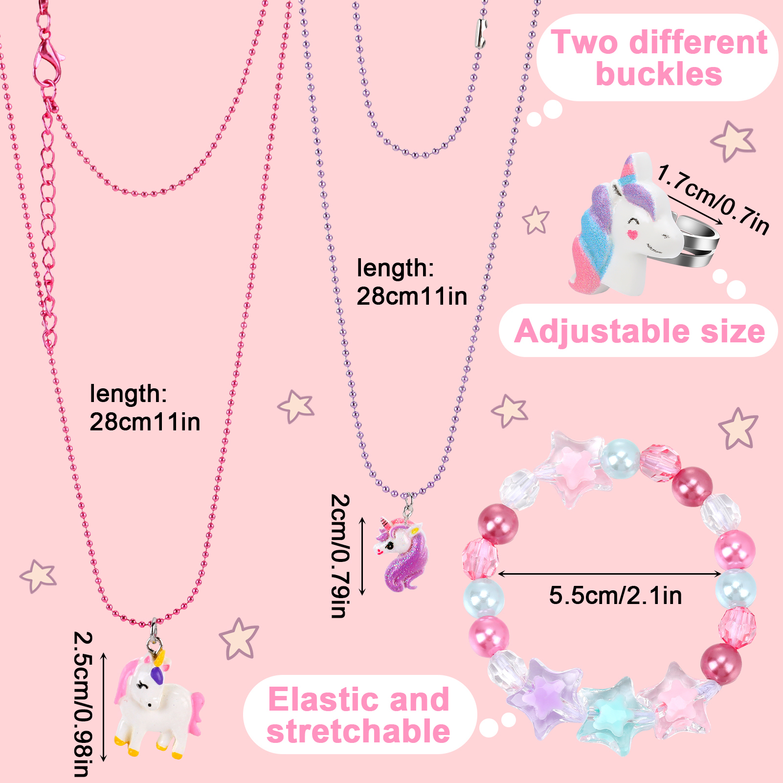 sixwipe 32 Pcs Little Girl Jewelry Set, Kids Jewelry for Toddler Girl Toys 3-8, Girls’ Play Rings Necklaces Bracelets, Princess Jewelry Toy for Toddler Girls Gifts Age 3 4 5 6 7 8