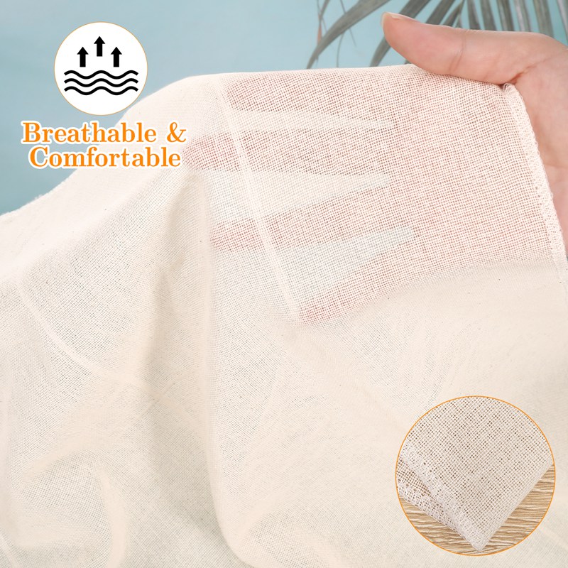 Reusable Cheesecloth 12 Pack, Unbleached Cotton Muslin, 20x20 Inch, Grade 100 for Straining Yogurt, Making Cheese, Nut Milk, and Cooking