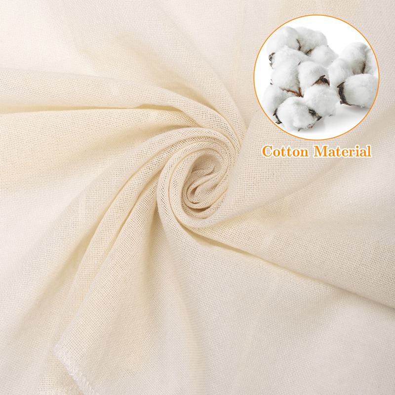 Reusable Cheesecloth 12 Pack, Unbleached Cotton Muslin, 20x20 Inch, Grade 100 for Straining Yogurt, Making Cheese, Nut Milk, and Cooking