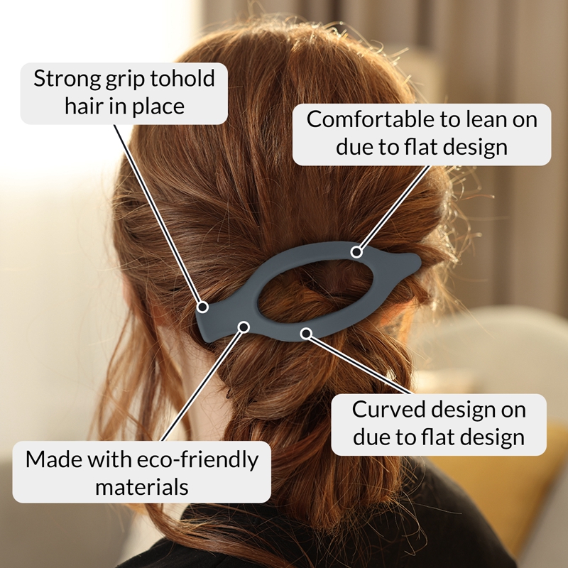 Bocaoying 10 Packs Flat Hair Claw Clips for Women Girls, French Strong Hold Hair Barrettes for Thick Thin Hair, Comfortable Curved Lay Down Claw Clips for Lying, Driving and More