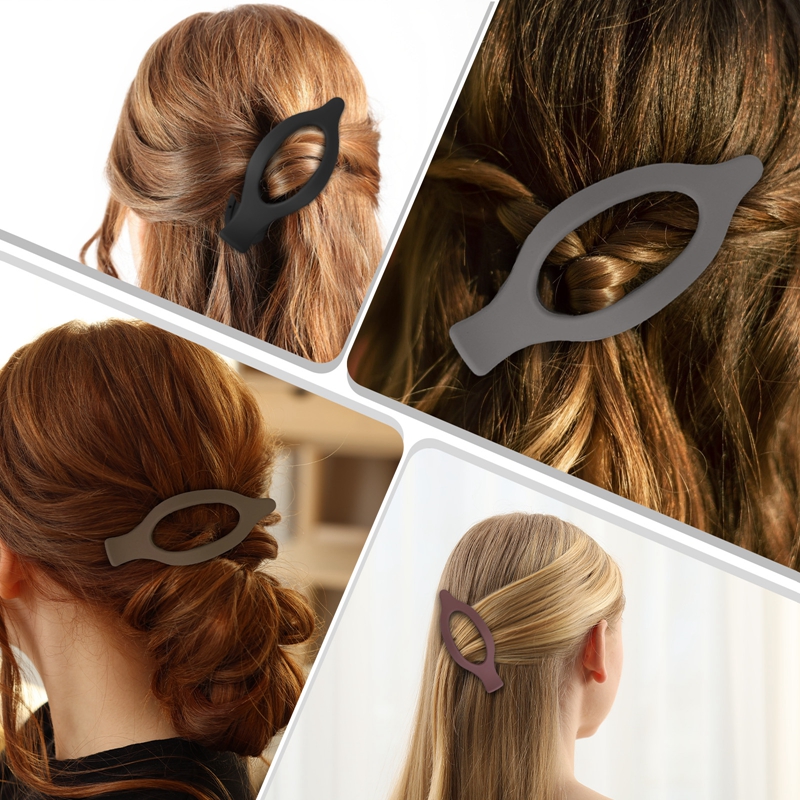 Bocaoying 10 Packs Flat Hair Claw Clips for Women Girls, French Strong Hold Hair Barrettes for Thick Thin Hair, Comfortable Curved Lay Down Claw Clips for Lying, Driving and More