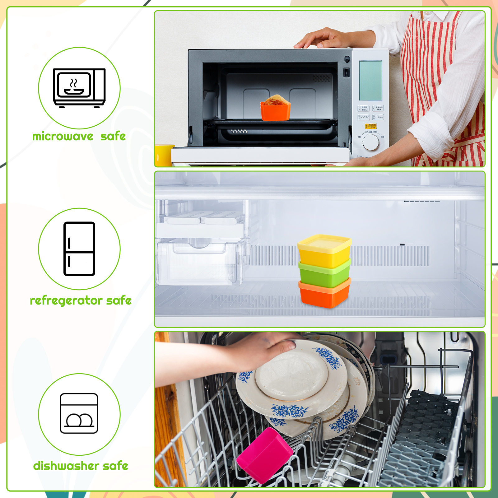 AOWOO 15 Pcs 3 Oz Salad Dressing Container To Go with Lids, Plastic Reusable Condiment Cups Containers, Dishwasher and Microwave Safe Tiny Sauce Containers