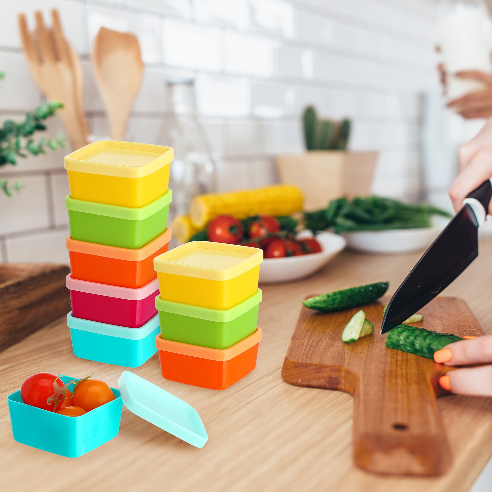 AOWOO 15 Pcs 3 Oz Salad Dressing Container To Go with Lids, Plastic Reusable Condiment Cups Containers, Dishwasher and Microwave Safe Tiny Sauce Containers