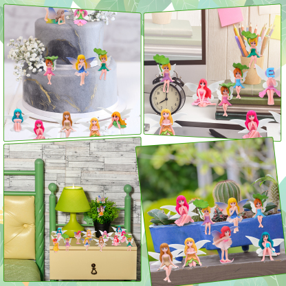 topjuju 20 Pcs Miniatures Fairy Garden Accessories, Mini Resin Fairy Figurines with "LOVE" Word for DIY Home Outdoor Micro Landscape Terrarium Ornaments