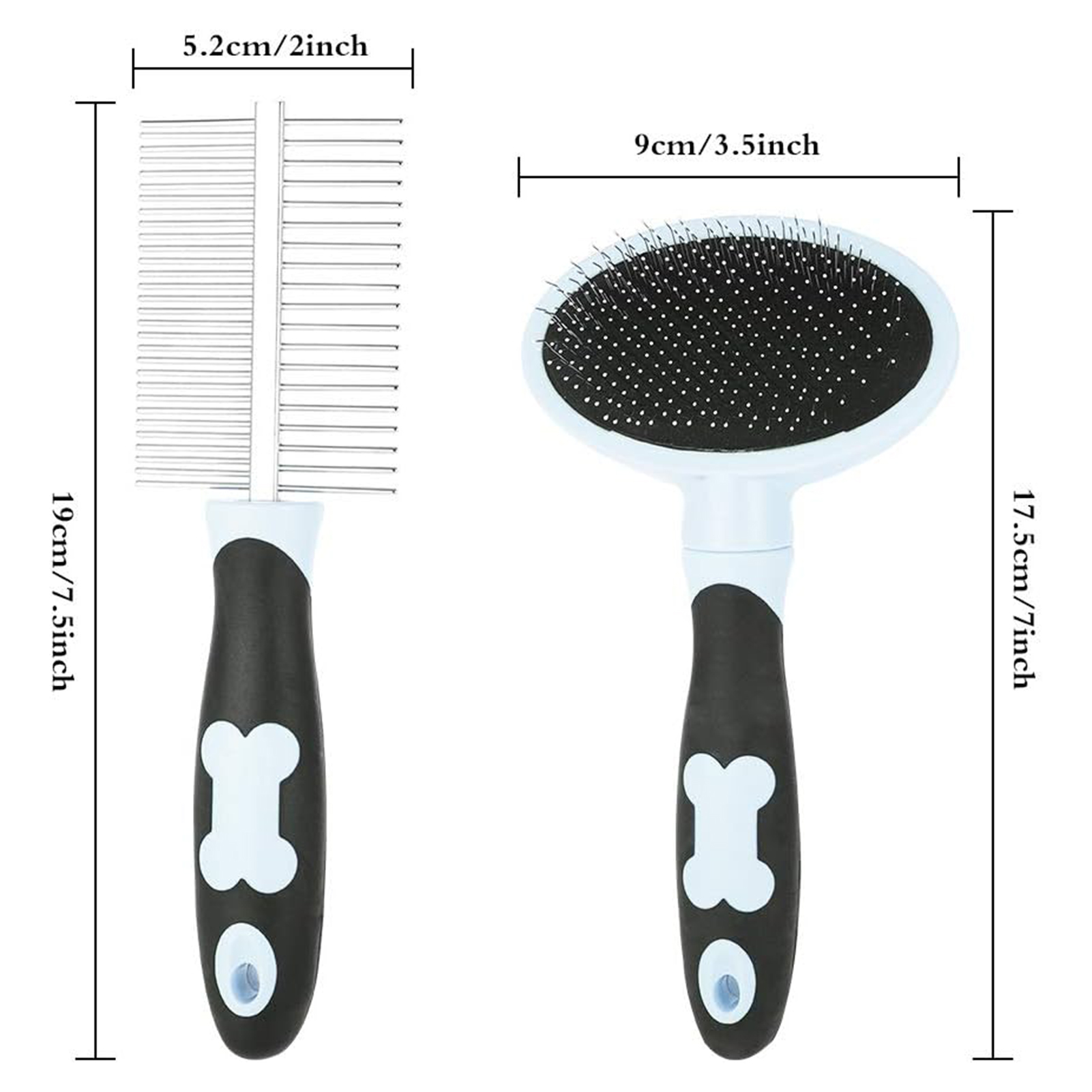 Topekada Slicker Dog Comb and Brush for Long Hair,Gently Dog Hair Brush and Sturdy Double Sided Grooming Comb,Puppy Hair Pin Brush for Small Medium Large Pets with Long Hair