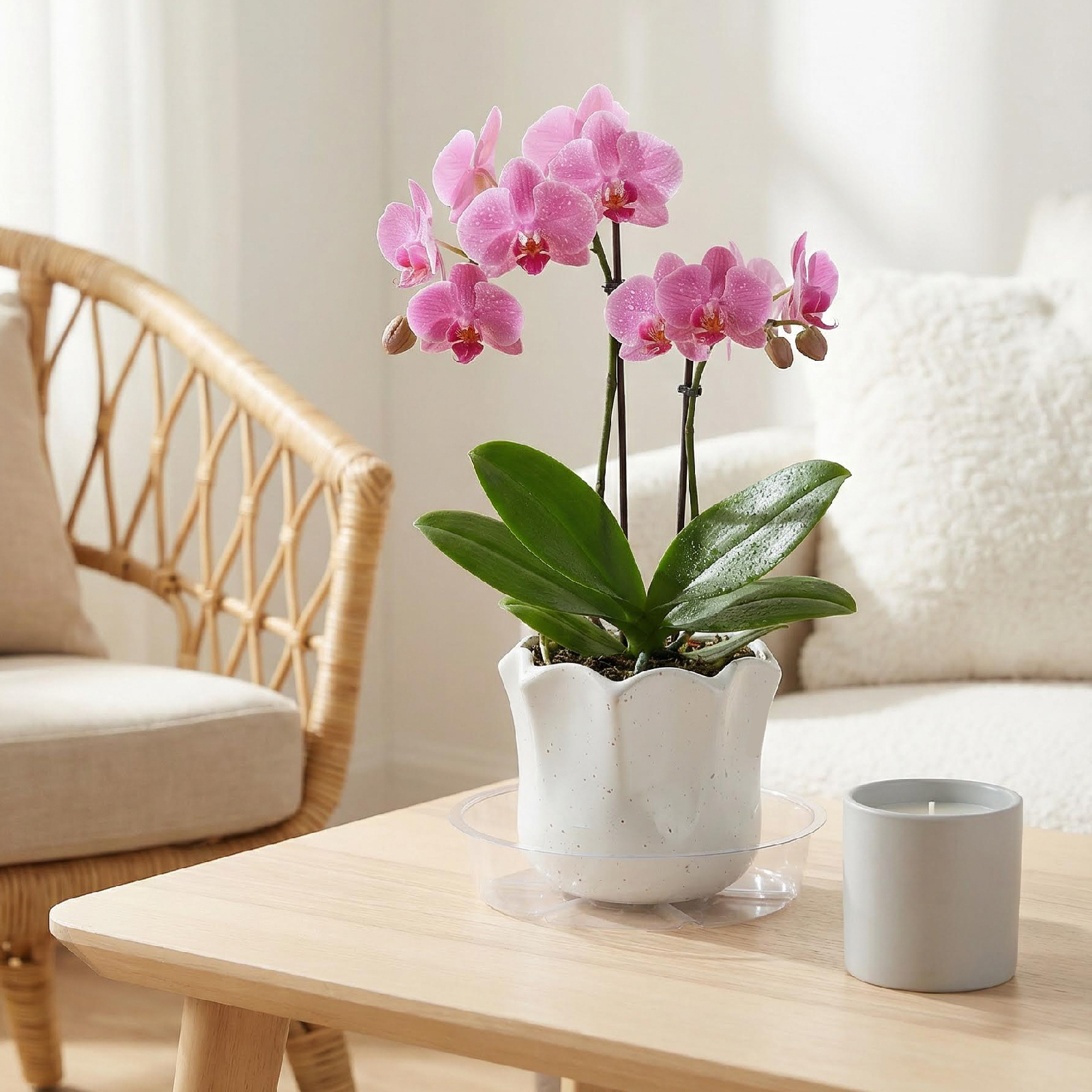 topjuju 24 Pack Clear Plant Saucer, 6 inch Plant Pot Saucers, Plastic Plant Drip Trays, Flower Pot Saucers for Indoor Outdoor Garden Plants