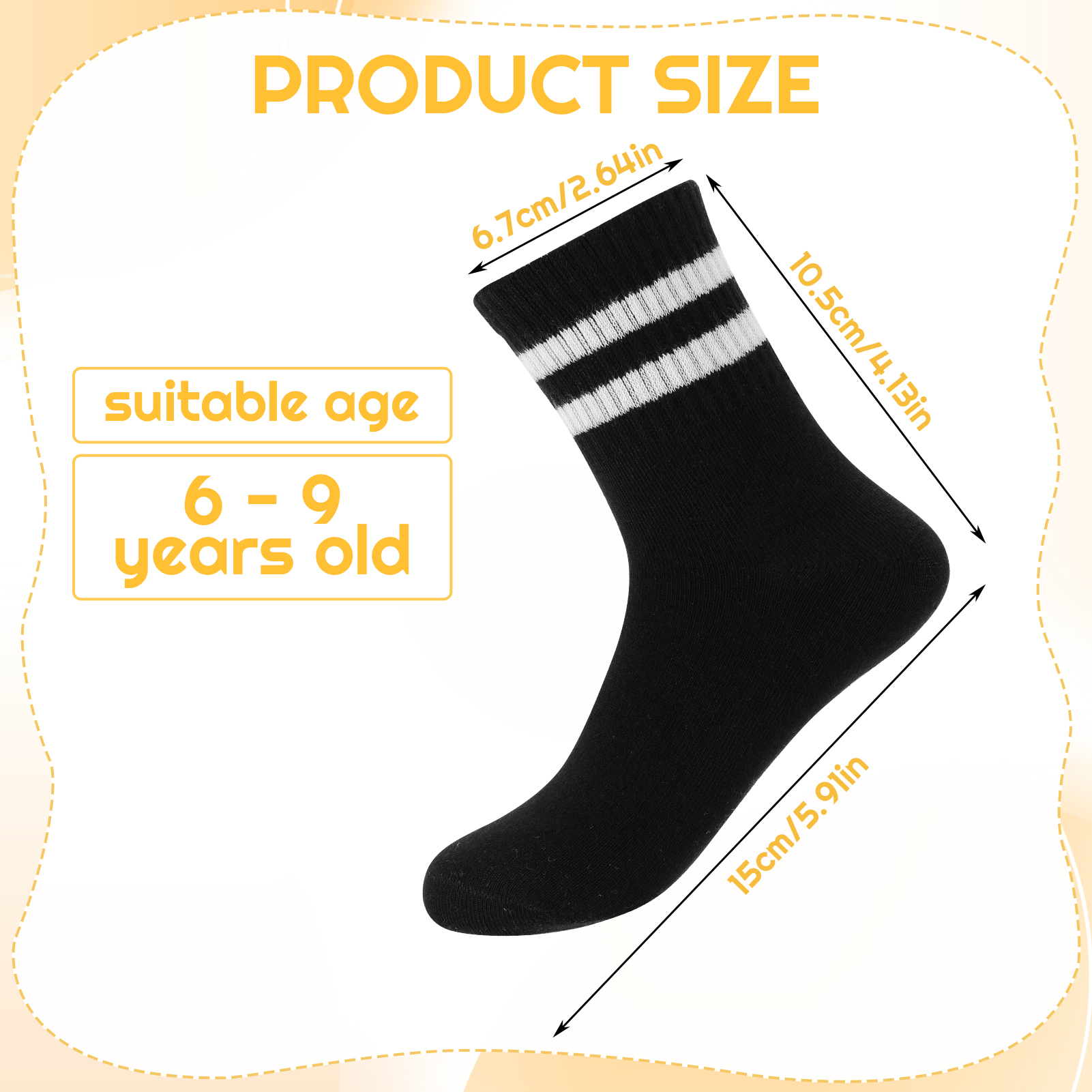 Bocaoying 8 Pairs Kids Cotton Socks, Boy Crew Socks, Kids Sports Cushioned Crew Socks, Casual Stripes Socks, Mid Cut Ankle Socks for Boys Girls 3-12 Year Old