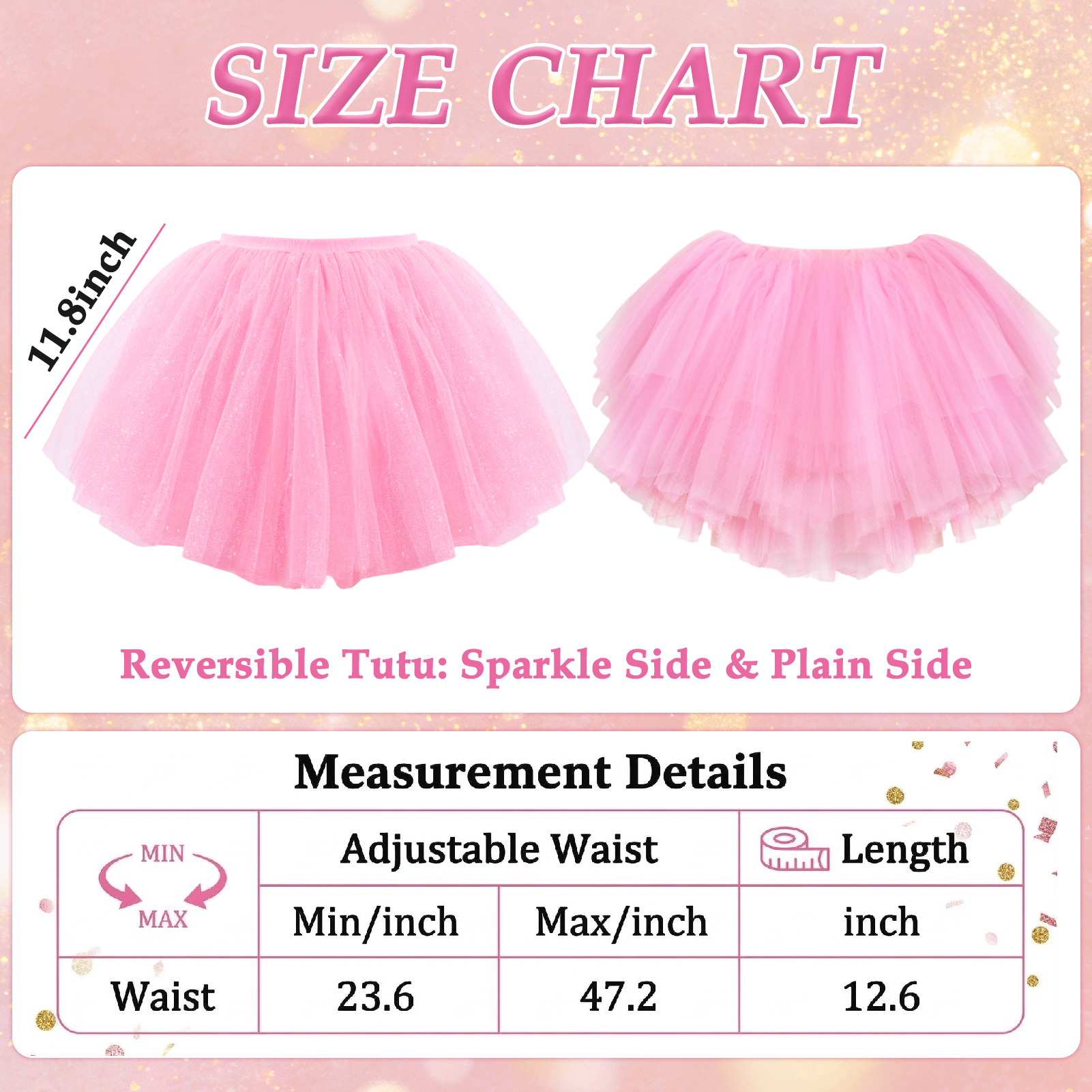 sixwipe Birthday Sash for Women Girls, 5 Layers Tutu Shorty Skirts, Glitter Birthday Crown Headband, Birthday Tiara and Bubble Skirt Set, Pink Happy Birthday Party Princess Decorations Supply