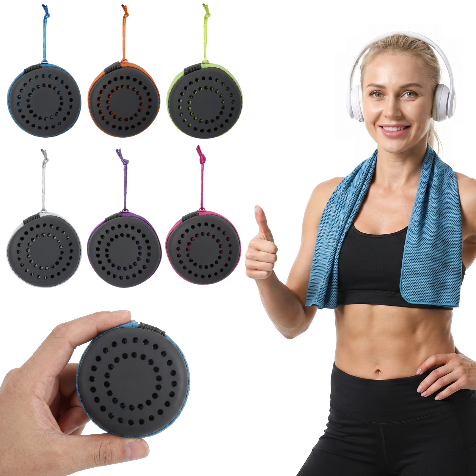 Abaima 6 Pack Cooling Towels, Summer Instant Cooling Towel for Neck and Face, 35"x12" Breathable Chilly Sports Towel, Quick Dry Gym Towel for Yoga, Running, Workout, Camping