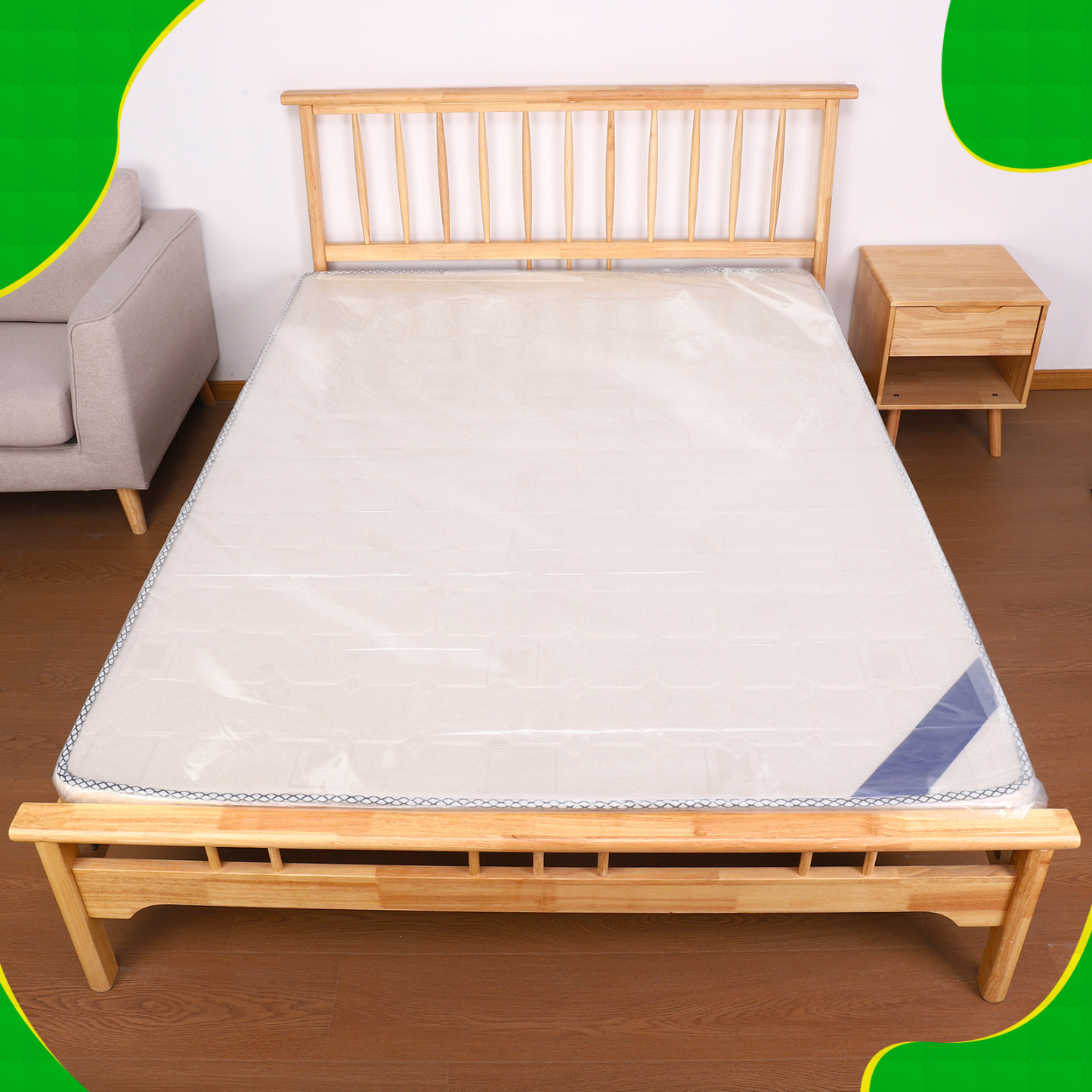 Armscye 2 Pack California King Mattress Bag for Moving Storage, 200 x 240 x35 cm Plastic Mattress Storage Bags for Moving, 3 MILs Thickened Reusable Mattress Storage Covers