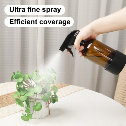 Armscye 4 Pack 16.9 Oz Glass Spray Bottles, Empty Amber Squirt Bottles with Adjustable Nozzle, Refillable Spray Container for Essential Oils, Hair, Cooking, Cleaning Sprayers with Rich Accessories