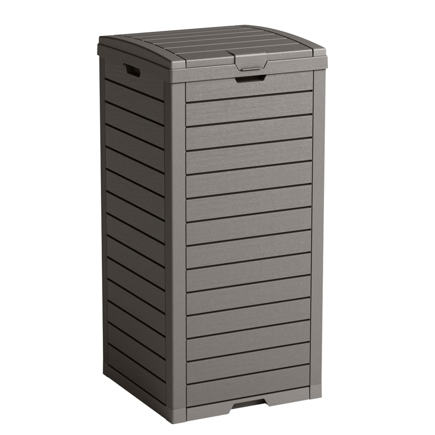 31 Gallon Outdoor Trash Can, Waterproof Trash Can Cabinet for Outside, Resin Garbage Bin with Lid and Drip Tray for Easy Cleaning for Patios