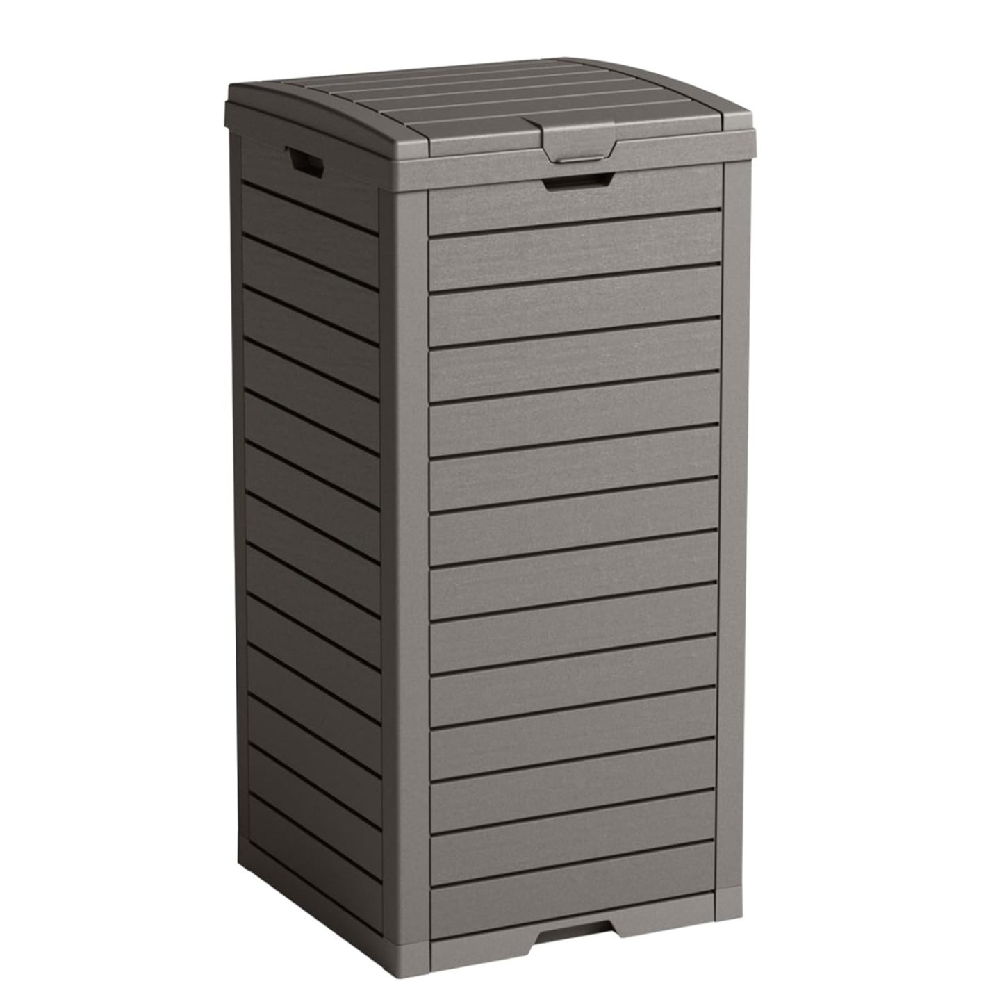 31 Gallon Outdoor Trash Can, Waterproof Trash Can Cabinet for Outside, Resin Garbage Bin with Lid and Drip Tray for Easy Cleaning for Patios