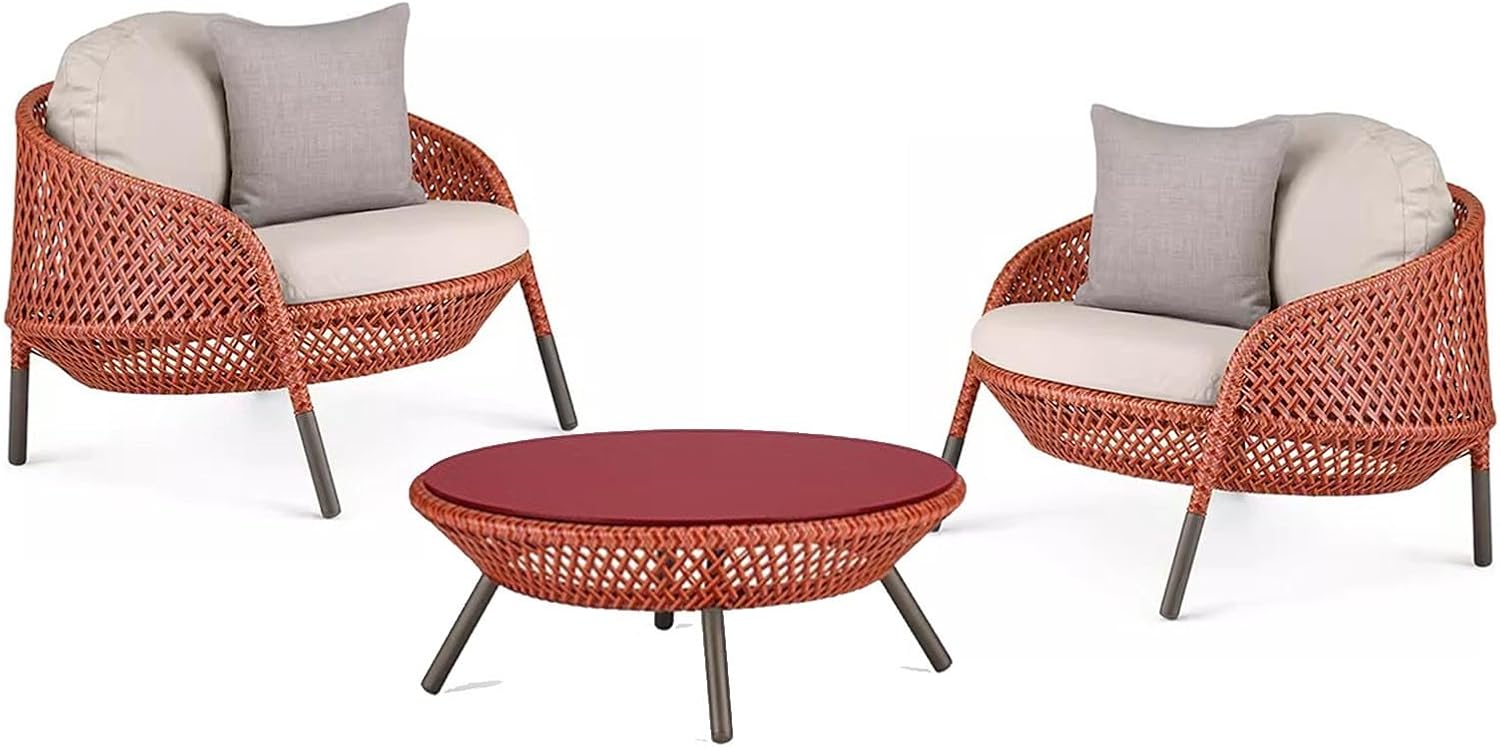 PE Wicker Patio Furniture Set for 3