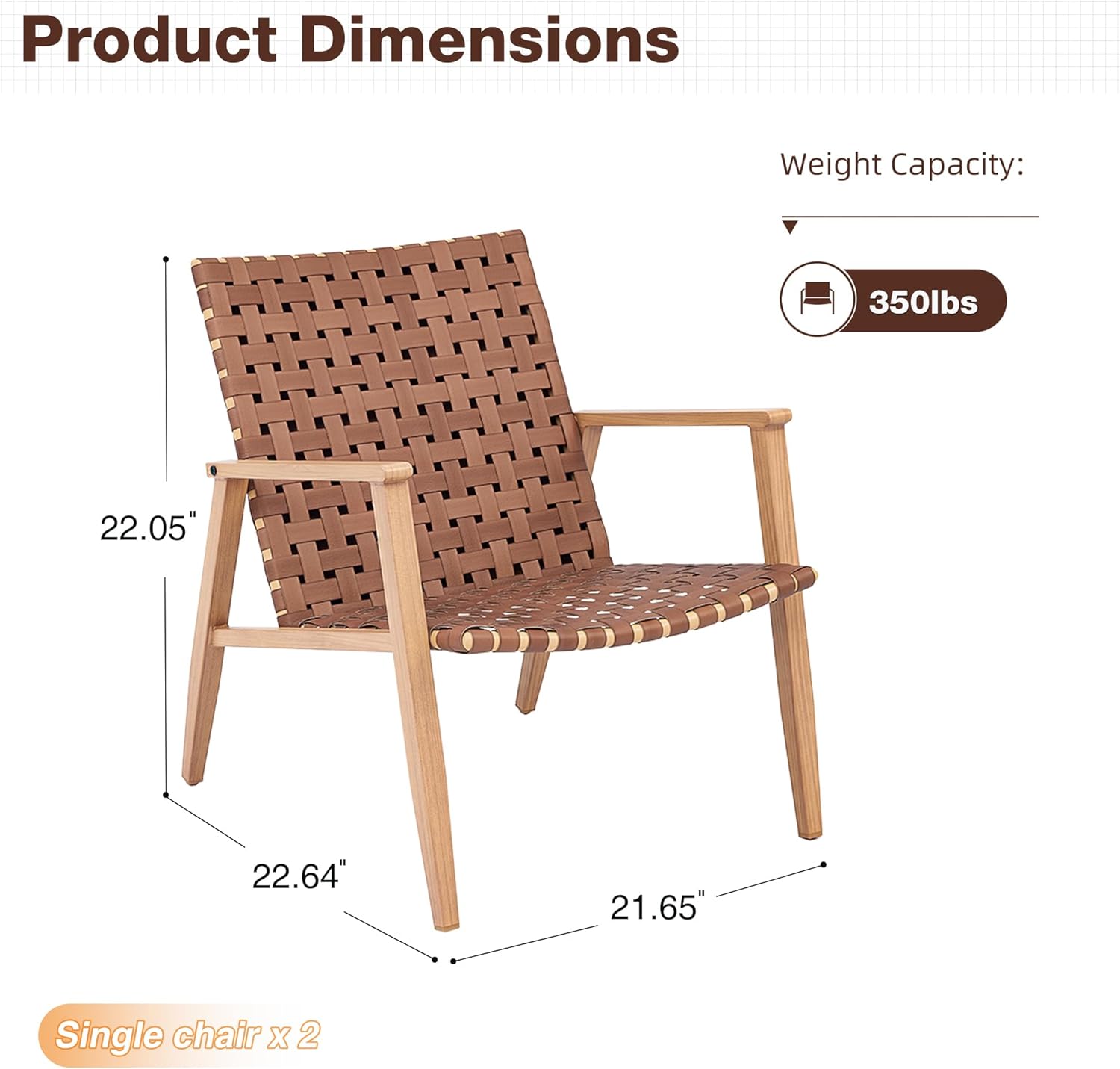 Patio Bistro Set of 2 for Balcony