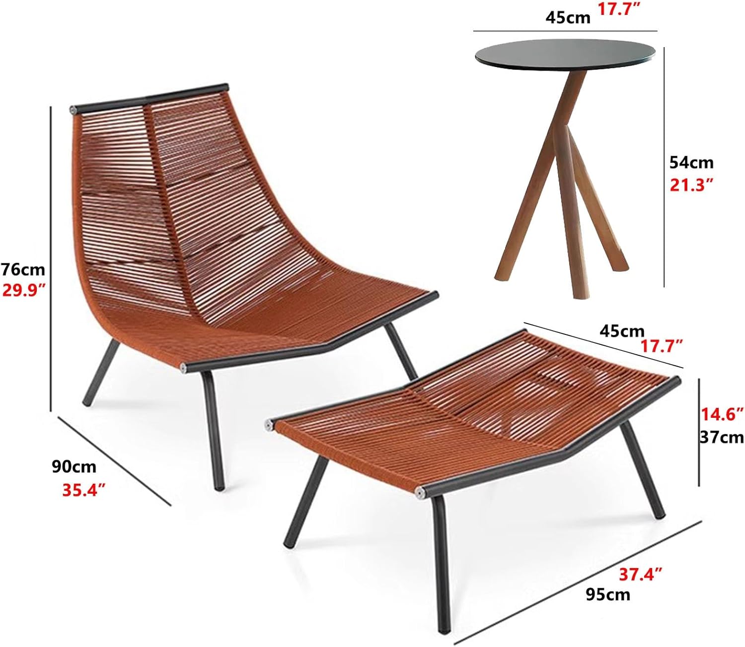 Patio Bistro Furniture Set For 4 