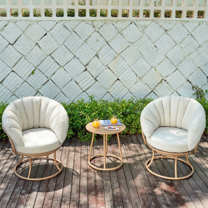 3 Pieces Outdoor Bistro Set, 