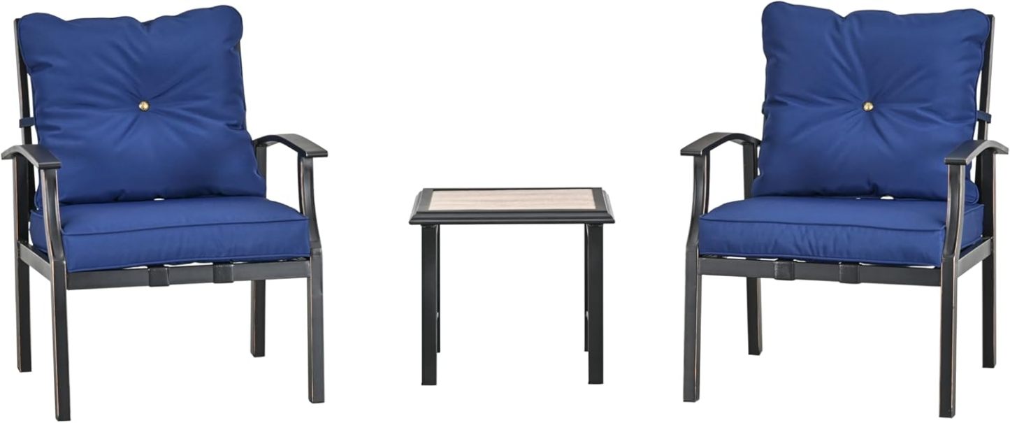 3 PCS Patio Bistro Sets, Khaki