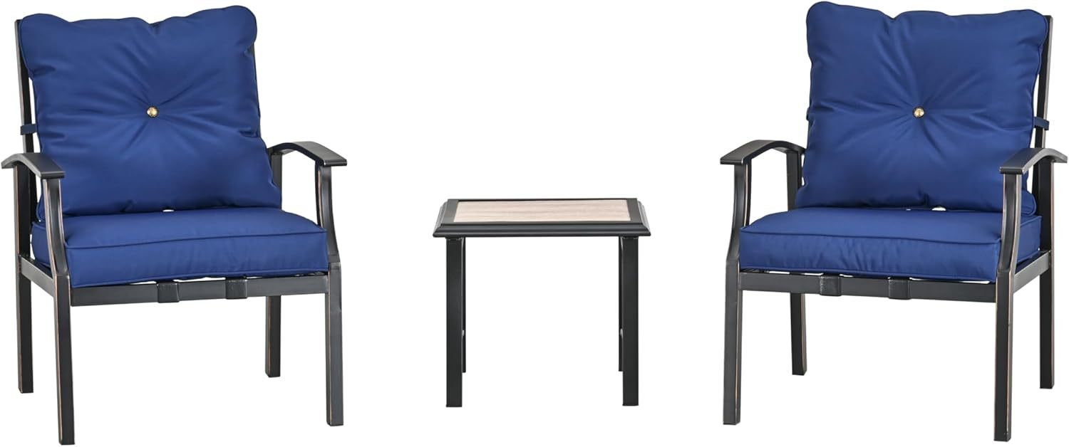 3 PCS Patio Bistro Sets, Khaki