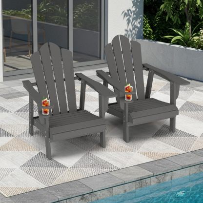 Outdoor Adirondack Chairs Set of 2