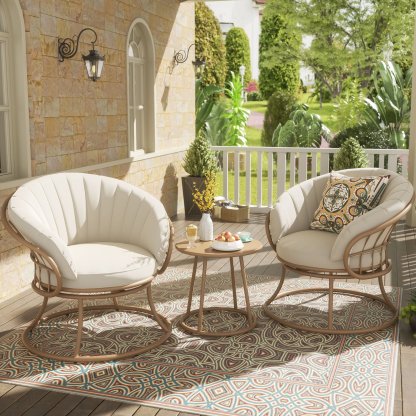 3 Pieces Outdoor Bistro Set, 