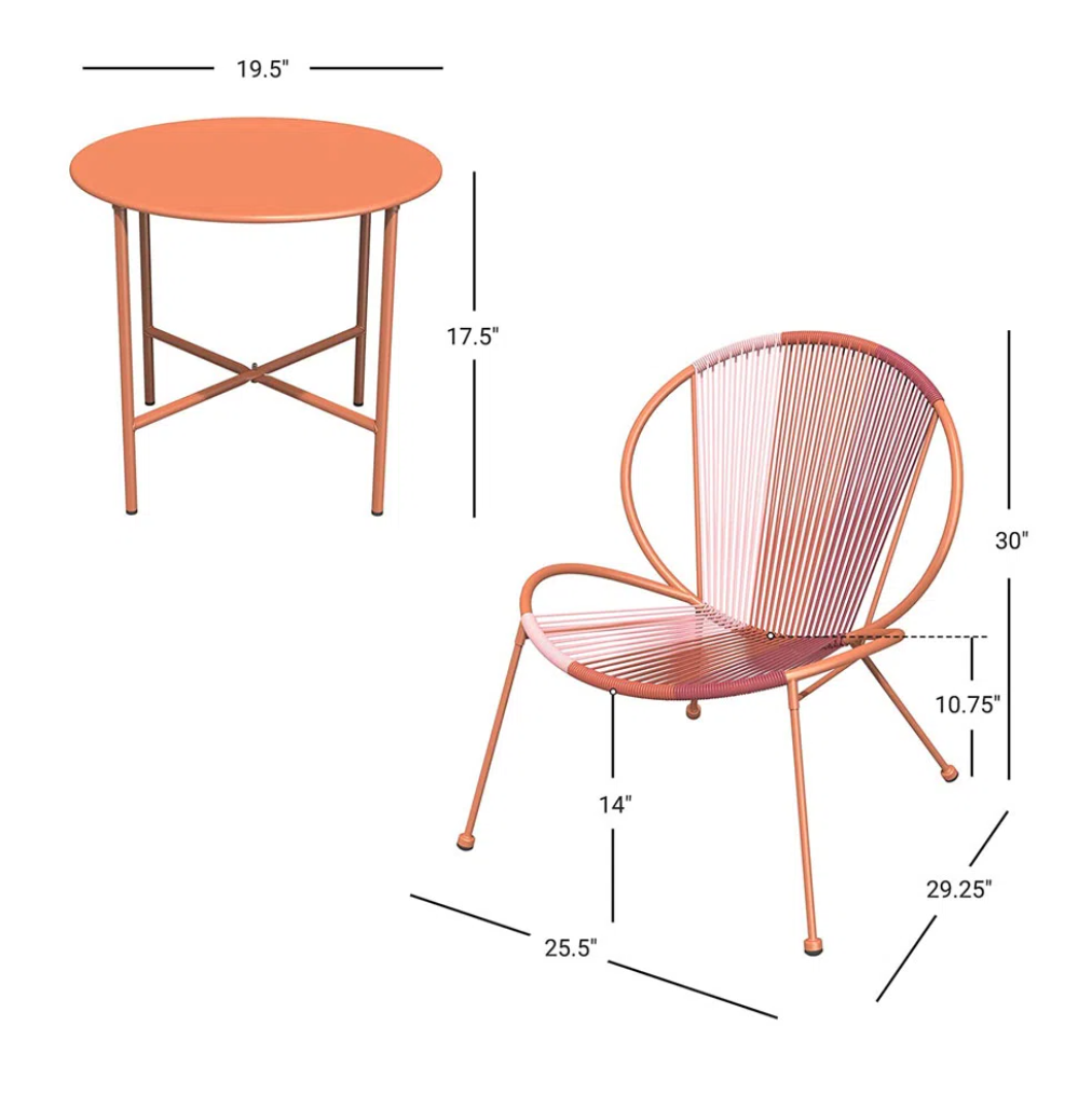 3-Piece Outdoor Seating Set