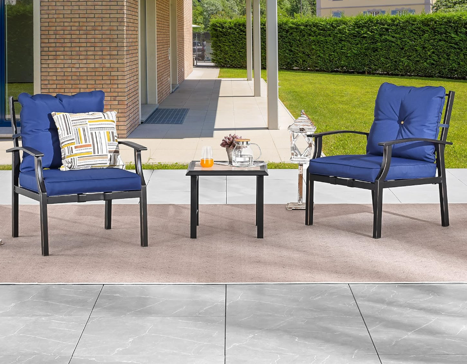 3 PCS Patio Bistro Sets, Khaki