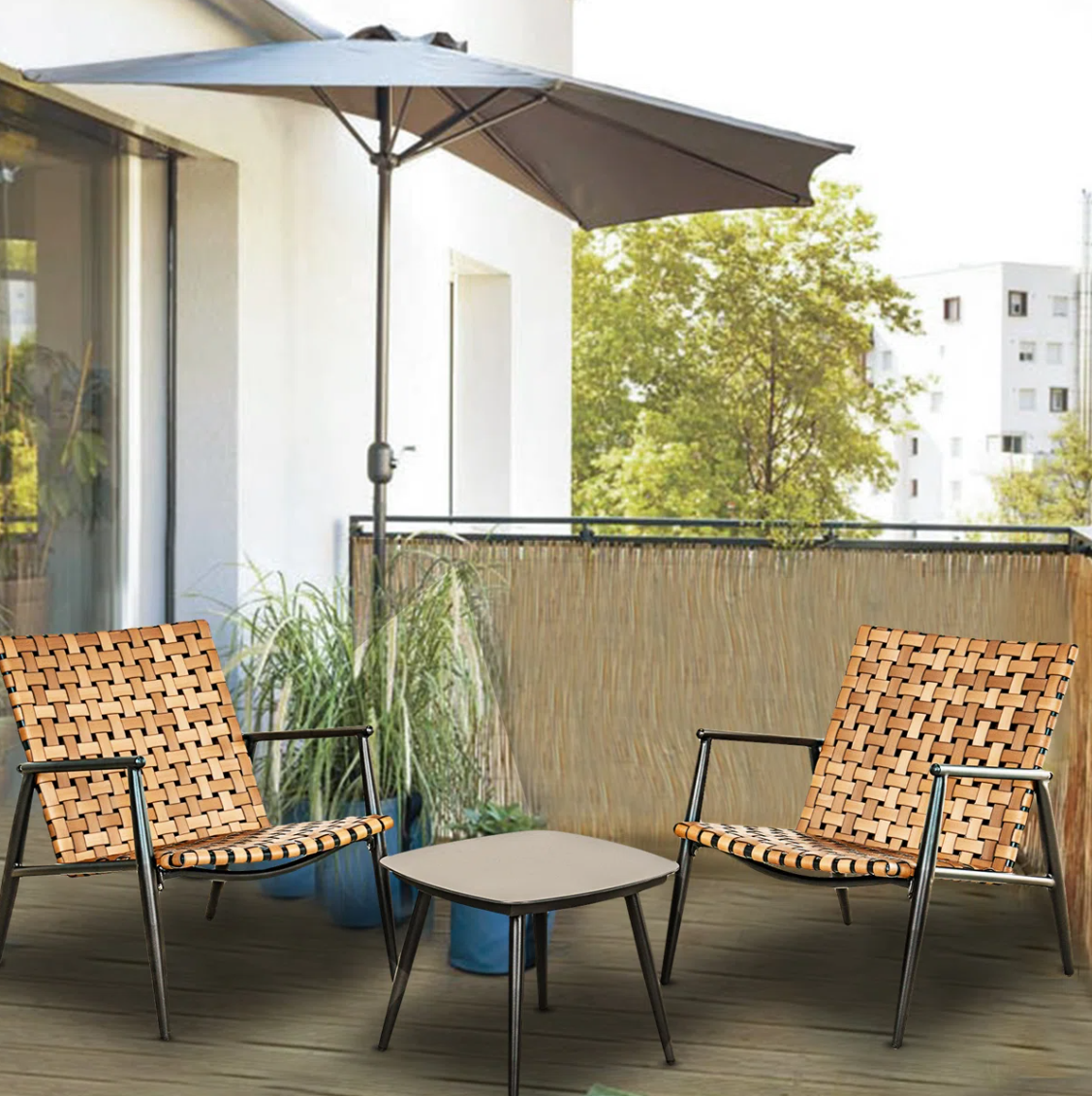 3PCS Outdoor Wicker Patio Furniture Set 