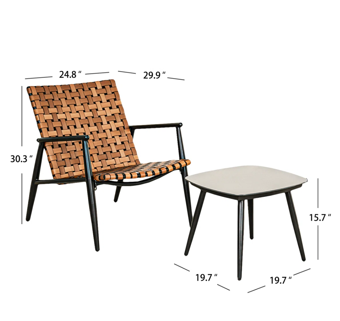 3PCS Outdoor Wicker Patio Furniture Set 