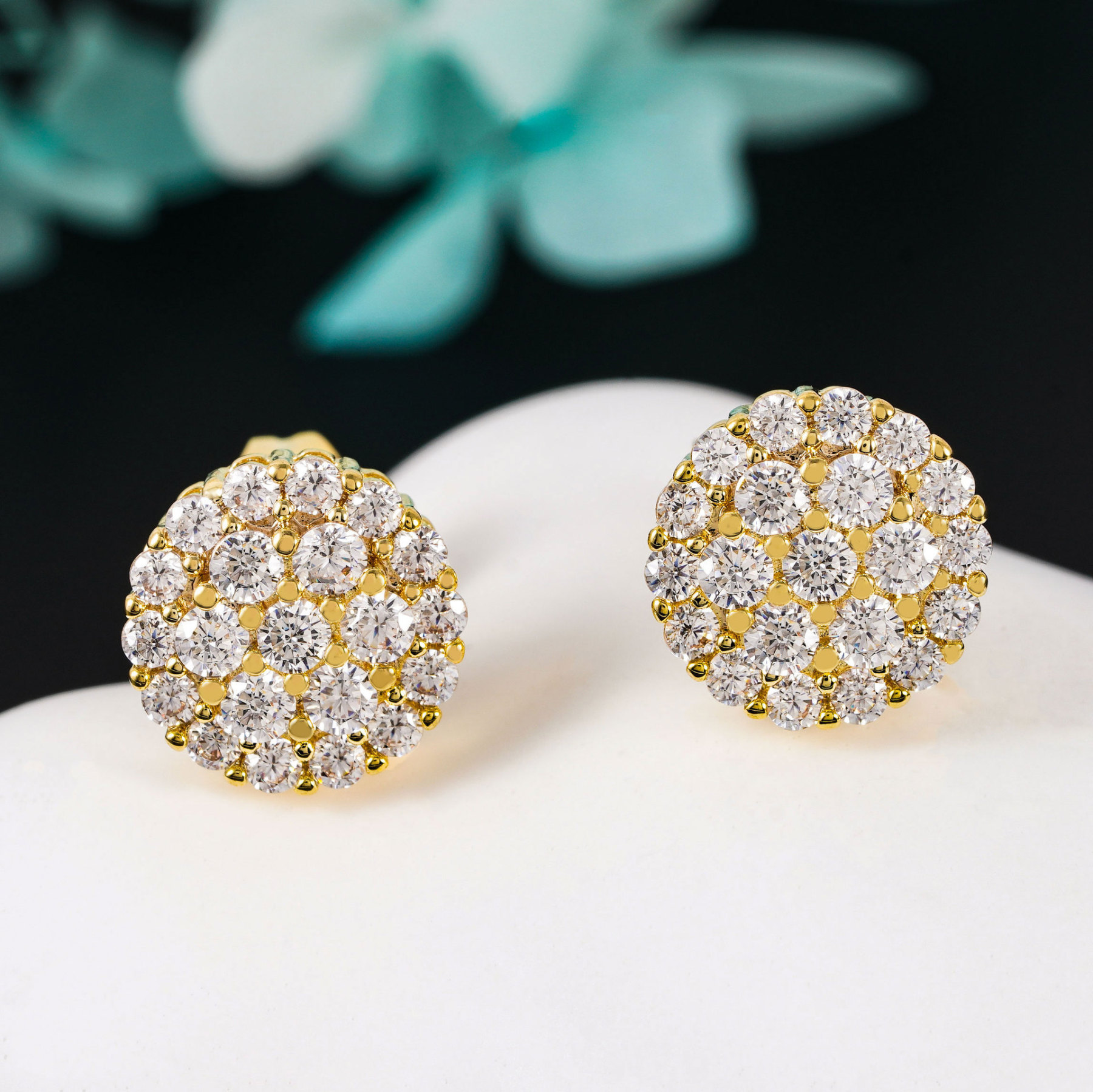 jewelry ear stud inlaid 5A cubic zircon ear stud