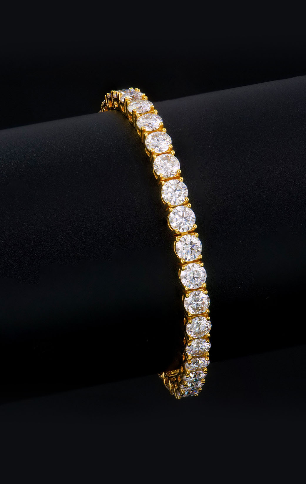 s925 silver gold-plated luxury tennis bracelet moissanite couple bracelet 5mm